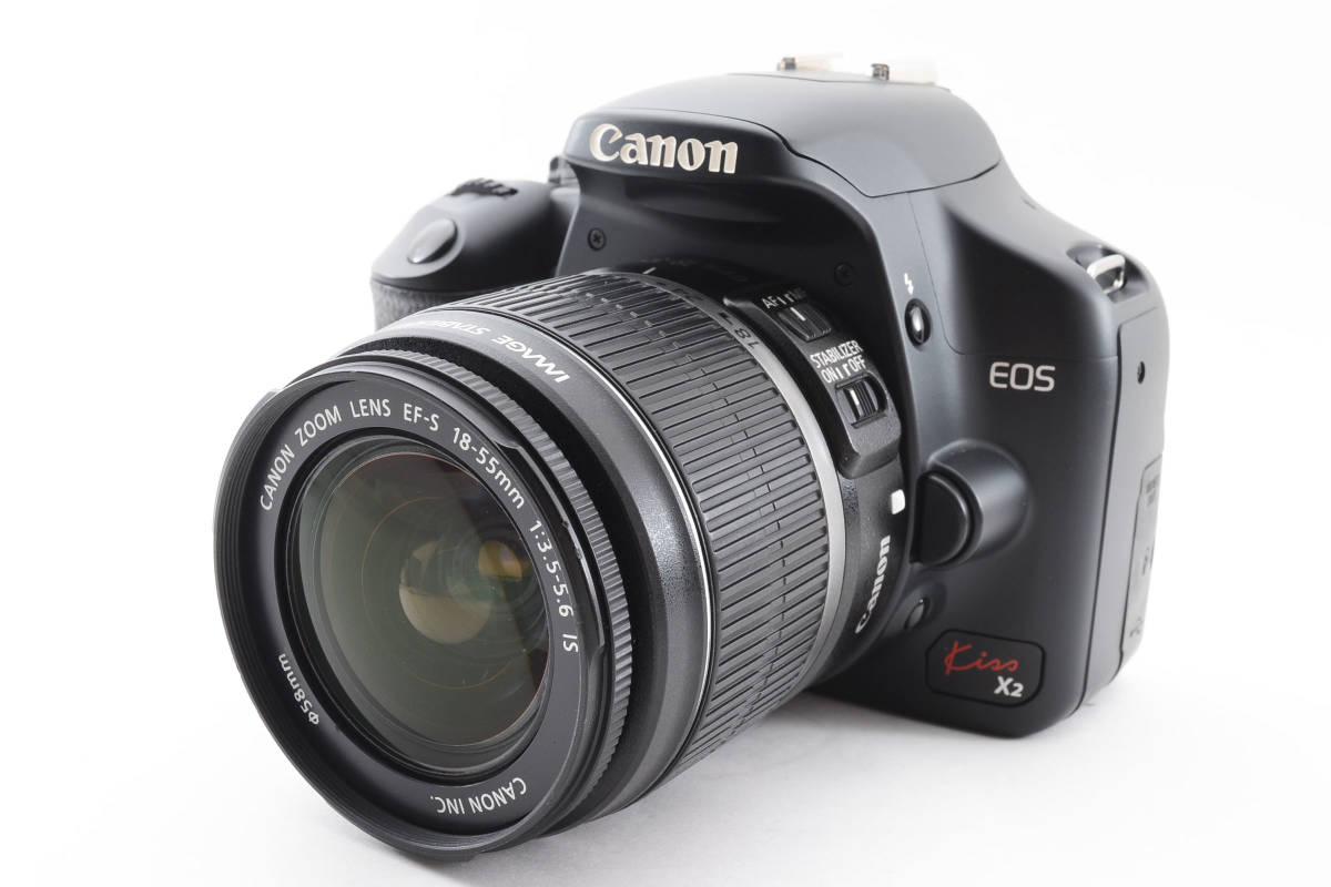 ■ 極少ショット数2156回・美品 ■ キャノン Canon EOS Kiss X2 レンズキット カメラケース付き D929S99S921DH C126_画像2