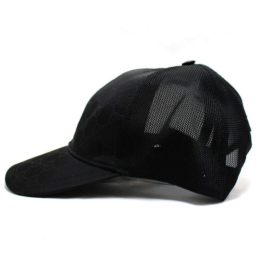  бесплатная доставка 1 GUCCI Gucci черный GG нейлон Baseball колпак сетчатая кепка шляпа для мужчин и женщин 510950 4HD47 size XL