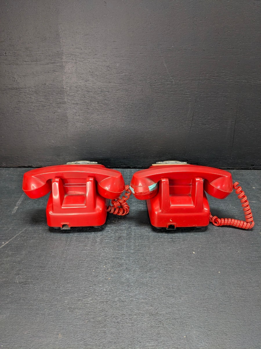 10[ retro ] Vintage * bell phone Showa Retro Vintage style. code attaching telephone ornament 