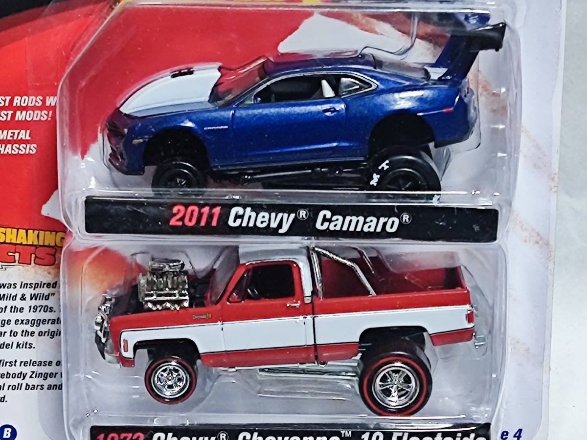 JOHNNY LIGHTNING Zingers! 2Packs‐Chevy Camaro & Cheyenne 10 Fleetside (B) /2台セット/Zinger/ジンガーズ/シェビー/カマロ/シャイアン_画像5