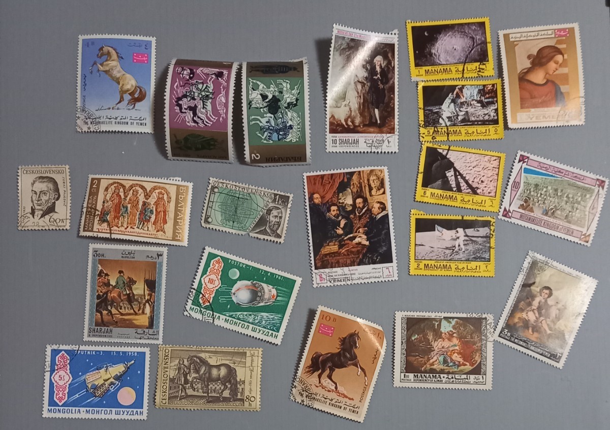【 海外切手 】 使用済み 外国 切手 21枚の画像1