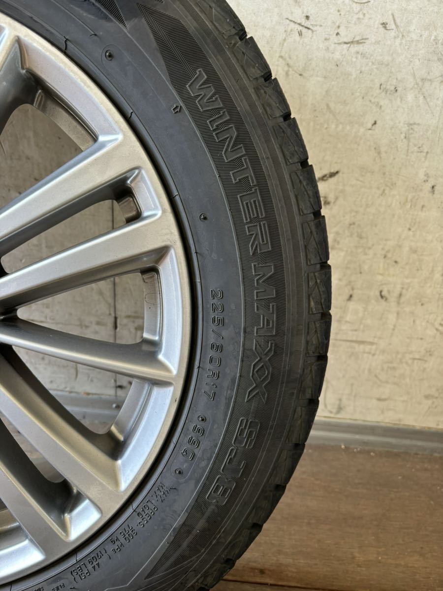 スタッドレス付き スバル 純正 225/60R17 XV SJ系フォレスター アウトバック等 17×7J 100/5H ダンロップ 2019年製 手渡し希望 兵庫_画像8