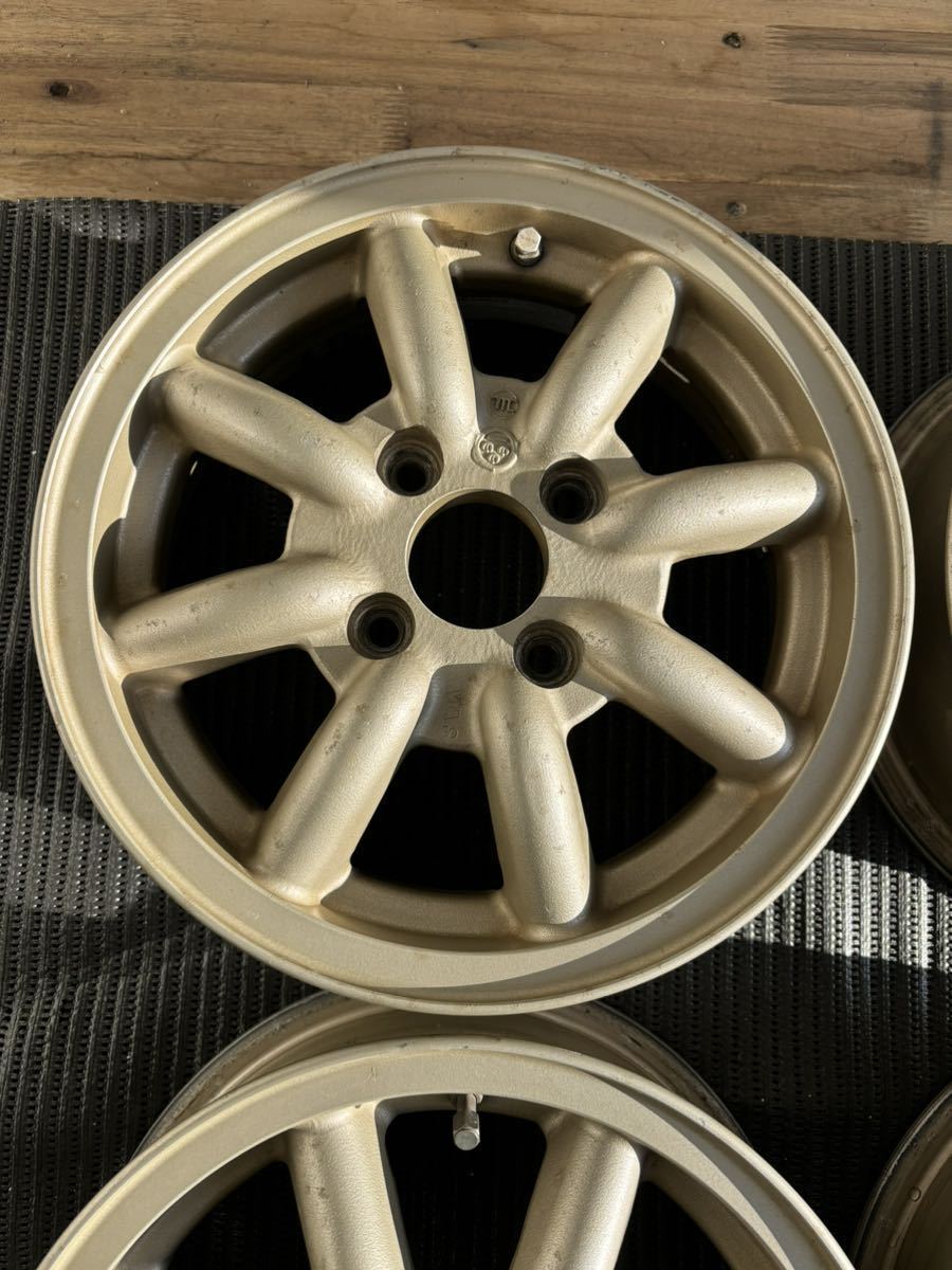 ワタナベ　13×4.5J PCD 100 オフセット+35 F8F アルミホイール　４本　_画像4