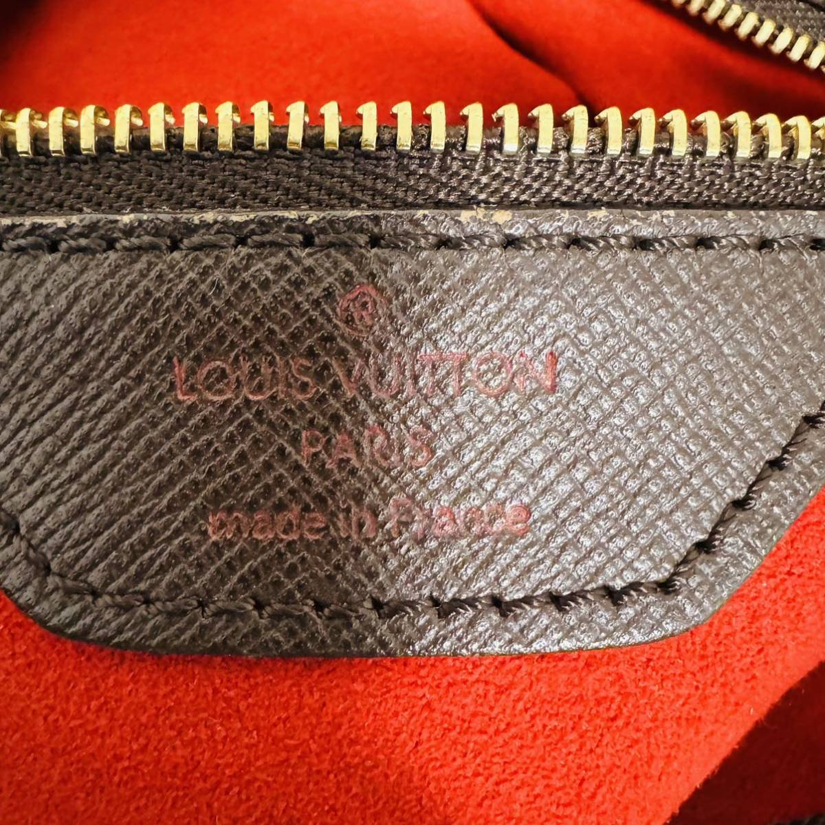 1円 良品 LOUIS VUITTON LV トートバッグ マレ ダミエ N42240 バケツ型　ポーチ付_画像2