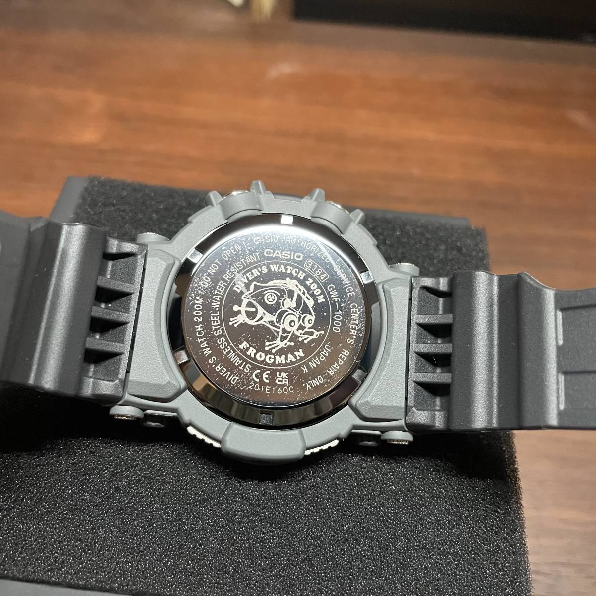 美品 国内正規品 CAISO G-SHOCK FROGMAN GWF-1000-1JF 電波ソーラー カシオ MASTER OF G-SEA フロッグマン 定価82,500円_画像3