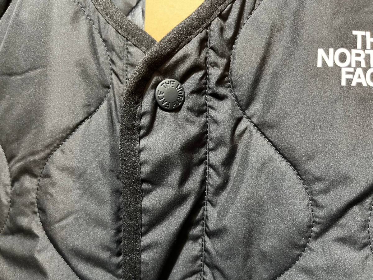 即決 新品 正規品 USA限定 日本未発売 The North Face ノースフェイス US-XXL キルティング ノーカラー ジャケット ブラック_画像10