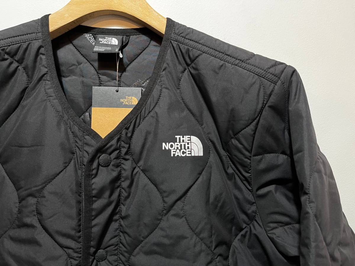 即決 新品 正規品 USA限定 日本未発売 The North Face ノースフェイス US-M キルティング ノーカラー ジャケット ブラック