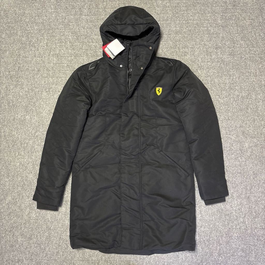 XLサイズ相当 ★新品 PUMA Ferrari Padded Jacket プーマ フェラーリ パデッド 中綿 ジャケット エコダウン 黒 ベンチコート 531637-01 LL_画像3