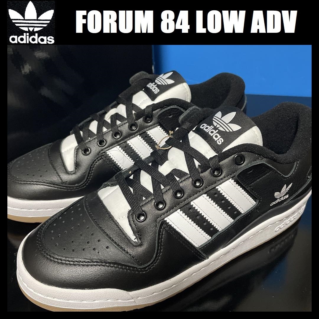 26.5cm ★新品 アディダス フォーラム 84 ロー ADV adidas FORUM 84 LOW スニーカー レザー 黒 スケートボード シューズ スケシュー GW6933_画像1