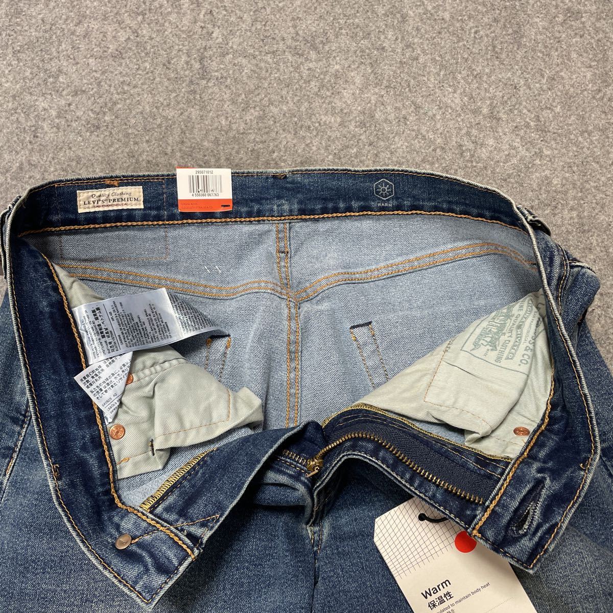 W36 ★ 暖パン 新品 リーバイス 502 ウォーム レギュラー テーパー ストレッチデニム LEVI'S 暖パンWARM 保温 ジーンズ パンツ 9507-1012_画像3