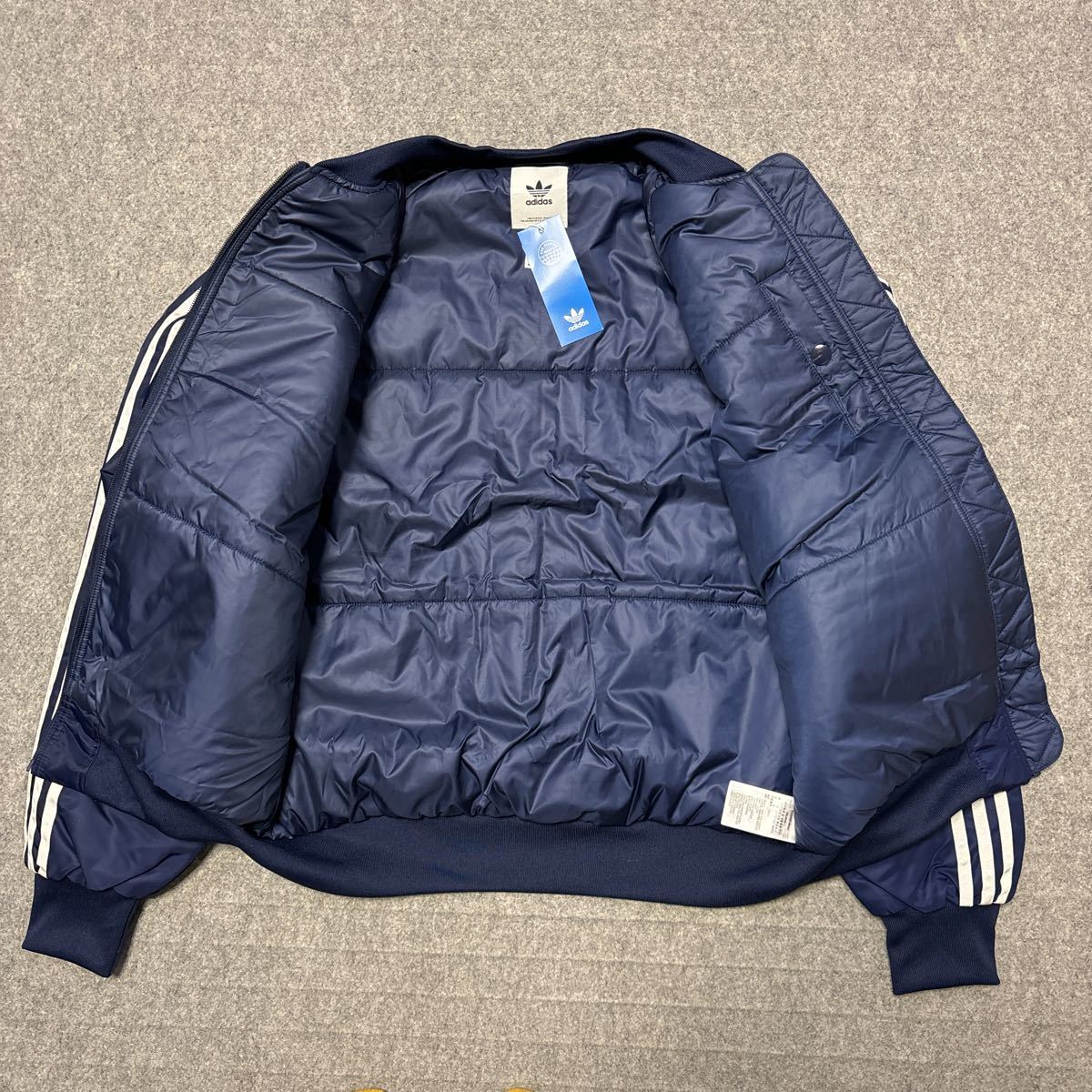 XLサイズ ★ 新品 アディダス オリジナルス 中綿 キルティング SST ボンバー ジャケット MA-1 adidas BOMBER 紺 エコダウン HL9202 LL 2L_画像6