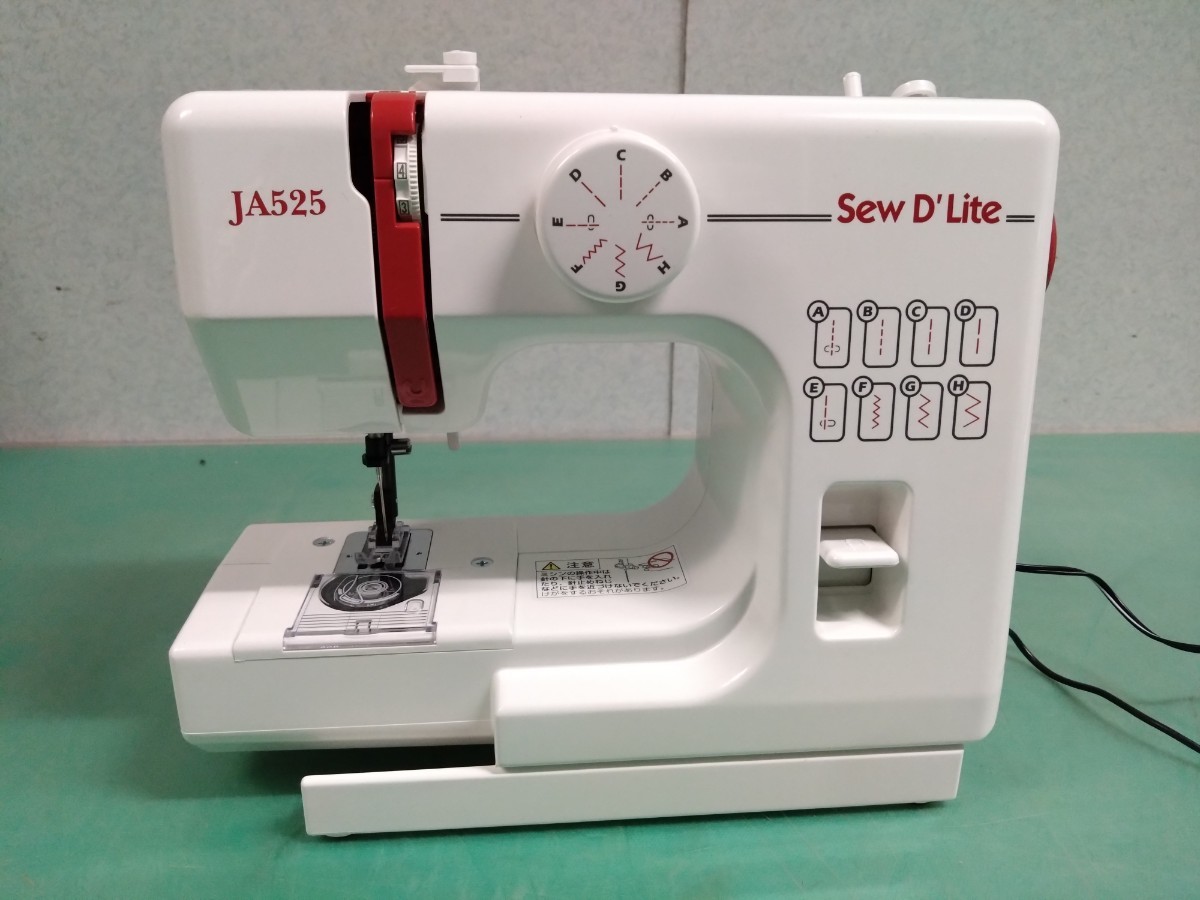 ● JANOME コンパクト電動ミシン sew D`Lite JA525 ACアダプター YAMAHA PA-1 フットコントローラー 付属 動作確認済 ③_画像2