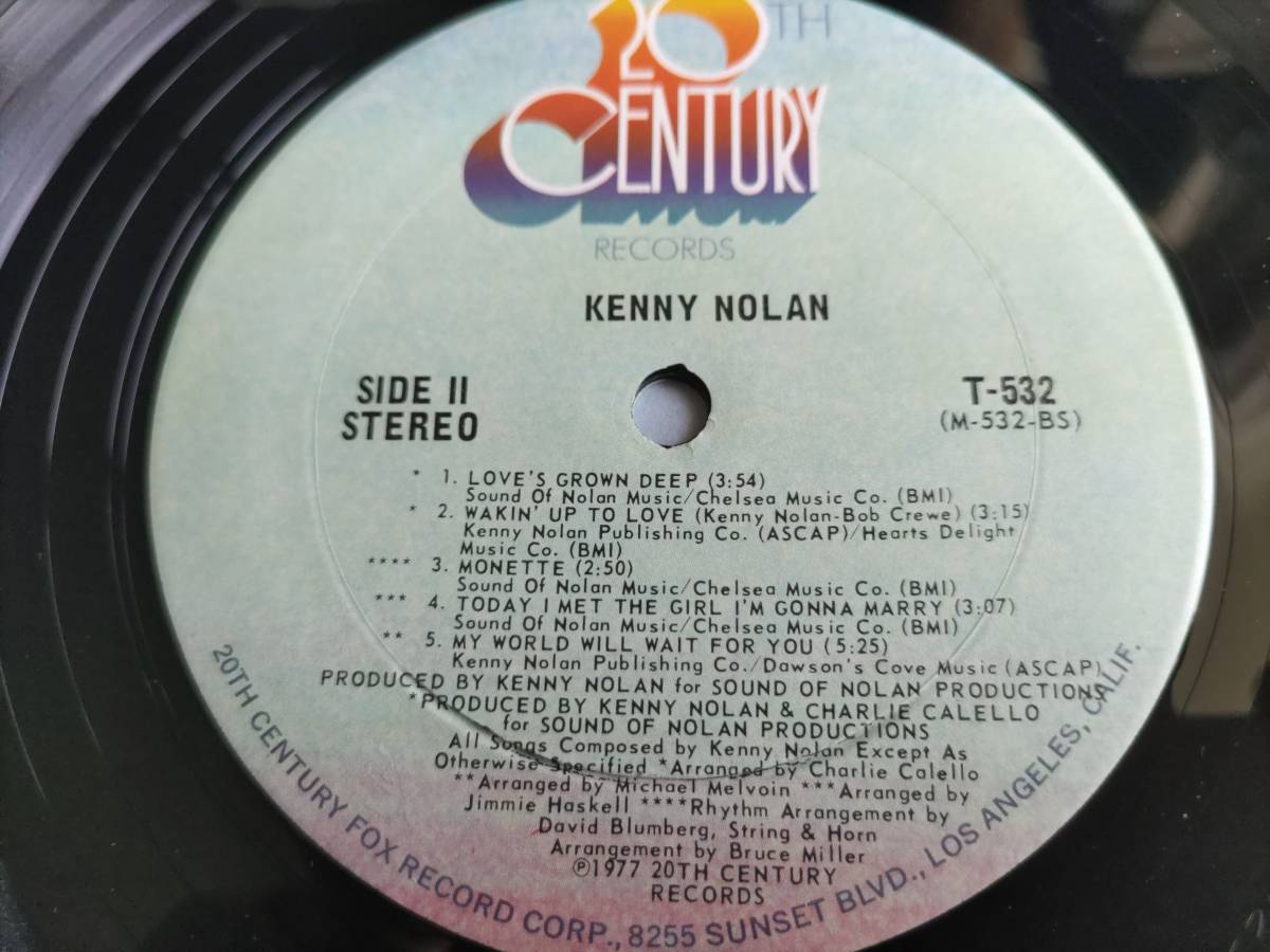 Kenny Nolan『S.T.』LP Soft Rock ソフトロック_画像4