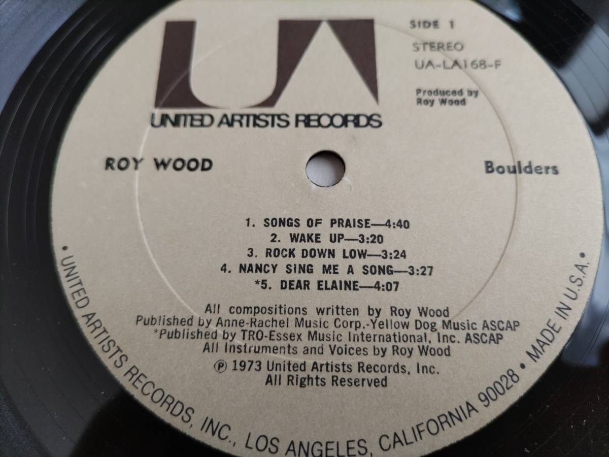 Roy Wood『Boulders』LP The Move Wizzard ELO_画像3