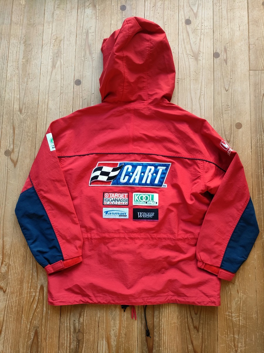 【送料☆520円】90s HONDA Budweiser 500K レーシングジャケット バドワイザー ホンダ HPD Racing ツインリンクもてぎ ジャンパー ナイロン_画像2