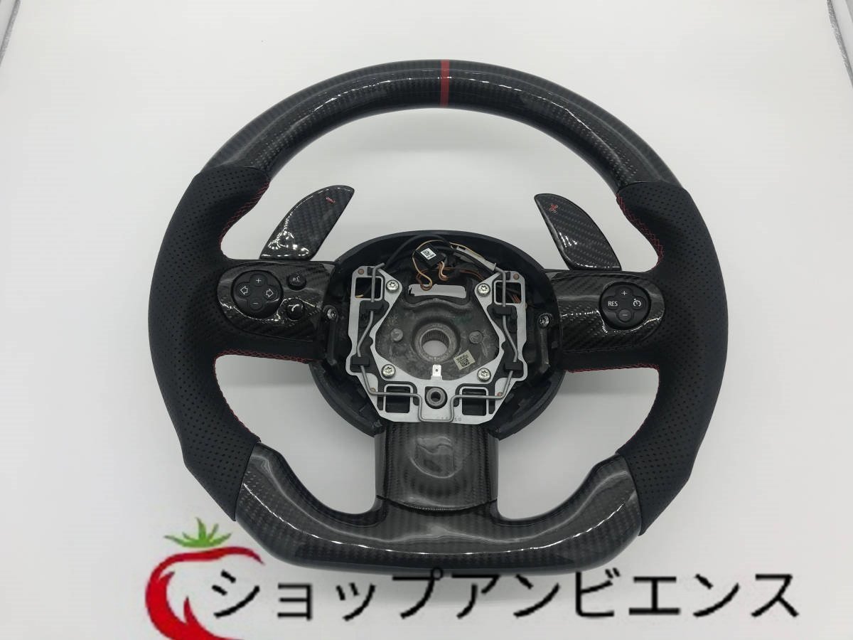 新入荷★MINIミニクーパーS R60 DBA-ZC16　リアルカーボン製　ステアリング 1個　スイッチ付く_画像2