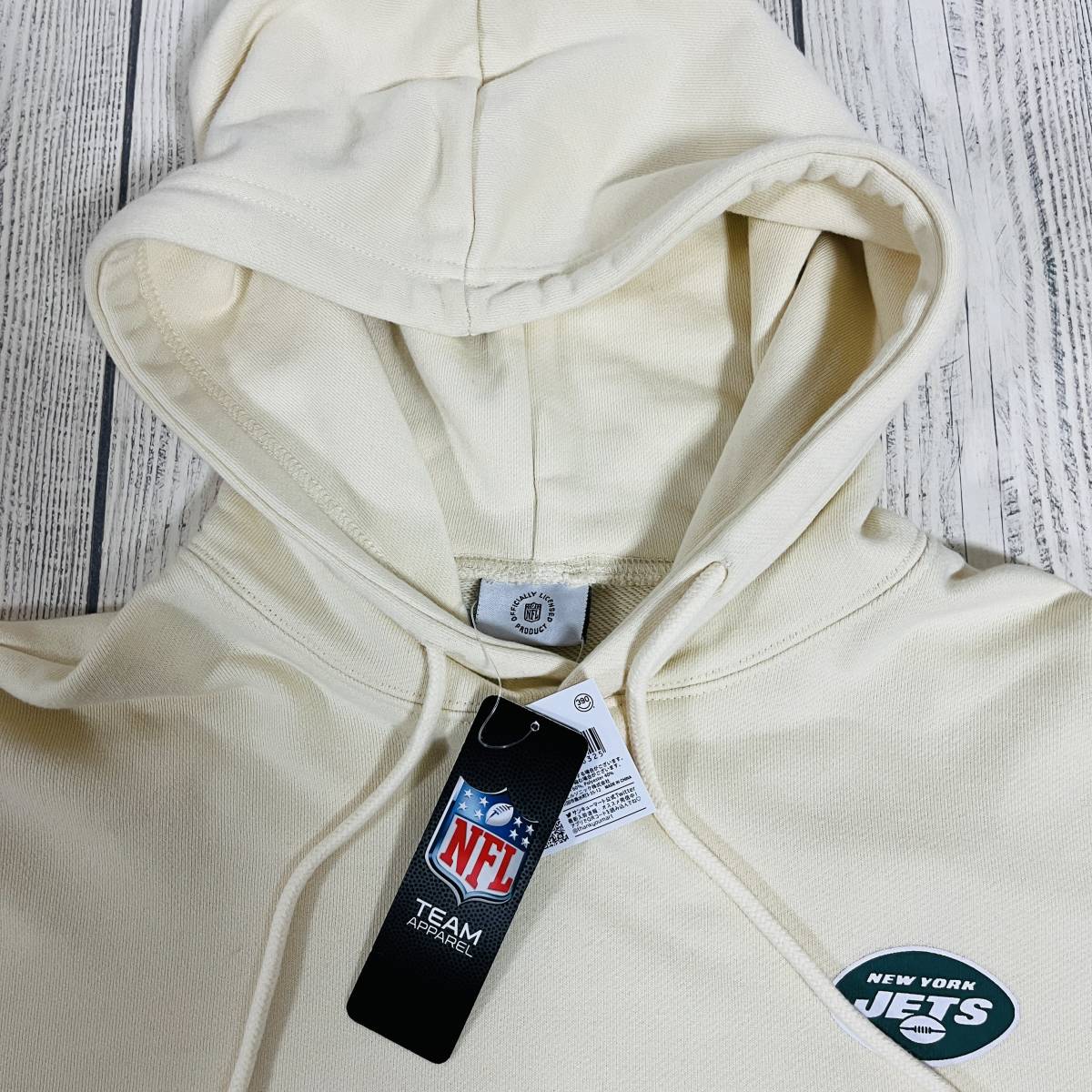 NFL x サンキューマート コラボ - NEW YORK JETS パーカー ジェッツ アメフト 期間限定販売品 販売終了品 (タグ付き新品未使用品)_画像7