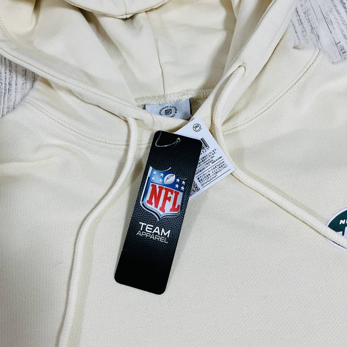 NFL x サンキューマート コラボ - NEW YORK JETS パーカー ジェッツ アメフト 期間限定販売品 販売終了品 (タグ付き新品未使用品)_画像9