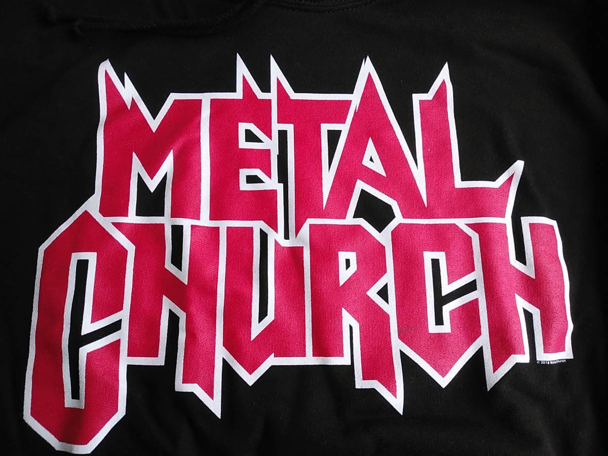 METAL CHURCH スウェット パーカー the dark 黒M メタルチャーチ / metallica iron maiden megadeth anthrax slayer exodus testament_画像2
