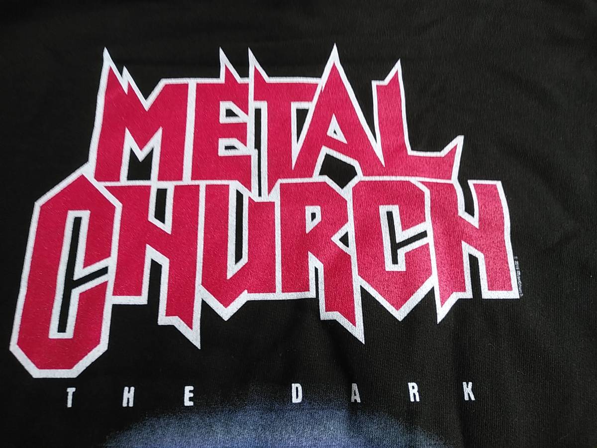 METAL CHURCH スウェット パーカー the dark 黒M メタルチャーチ / metallica iron maiden megadeth anthrax slayer exodus testament_画像6