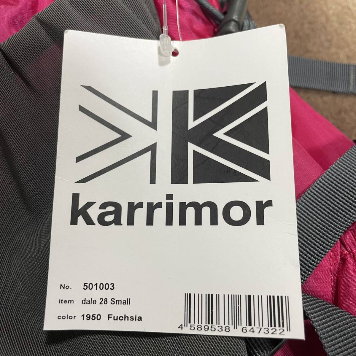 【未使用・タグ付き】karrimor カリマー　リュック　バックパック　登山　dale28 small ナイロン100% ピンク