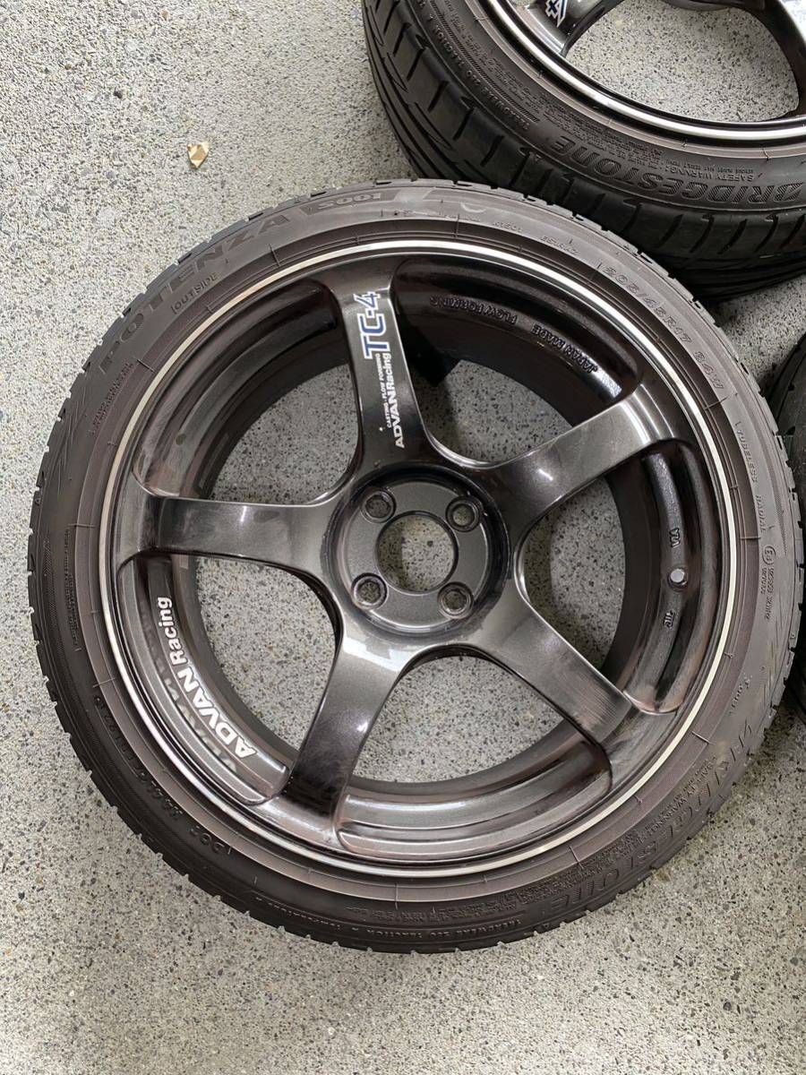 ADVAN TC-4 7.5J 8.0J 17インチ PCD100 4穴 オフセット35 ND ロードスター 純正キャリパー｜代購幫