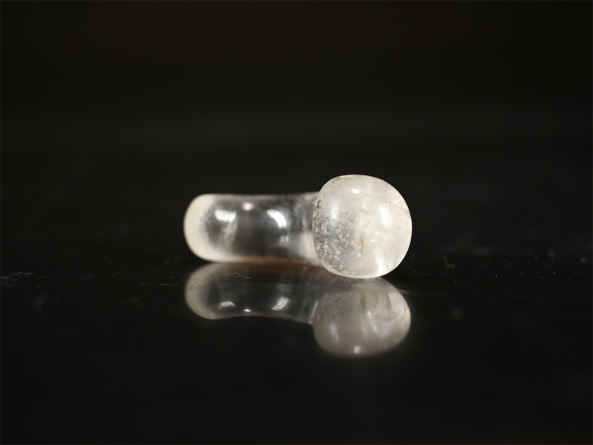【美】IA284 古墳時代 土器 水晶 勾玉重さ約10g／本物保証 美品！ｒ_画像4