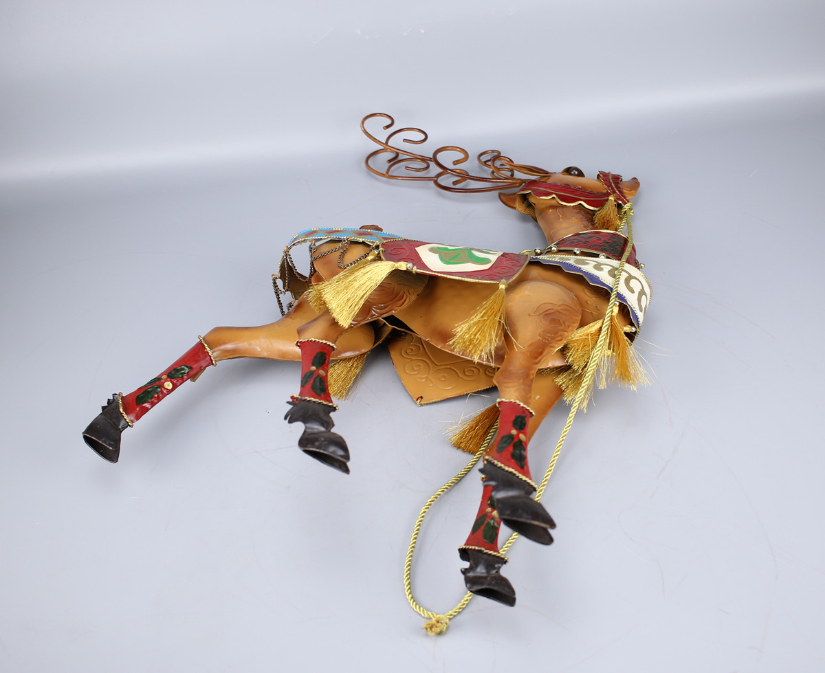 【美】TA302 時代 ブリキ製 クリスマス 鹿置物／美品！　zr_画像9