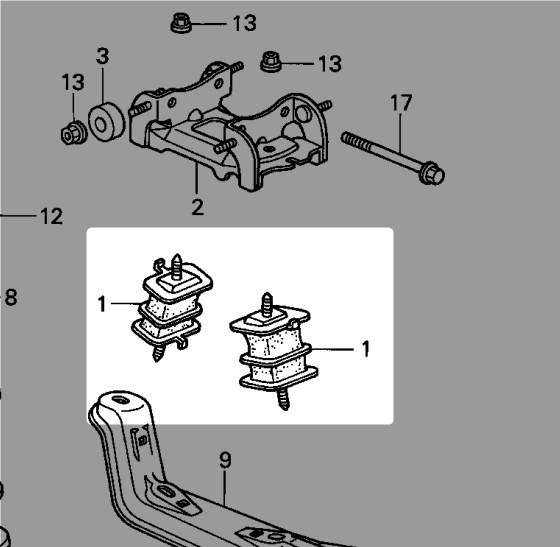 未使用 ホンダ 純正 S2000 AP2 AP1 トランスミッション マウンティング ラバー セット HONDA Genuine Transmission mounting rubber set_画像2