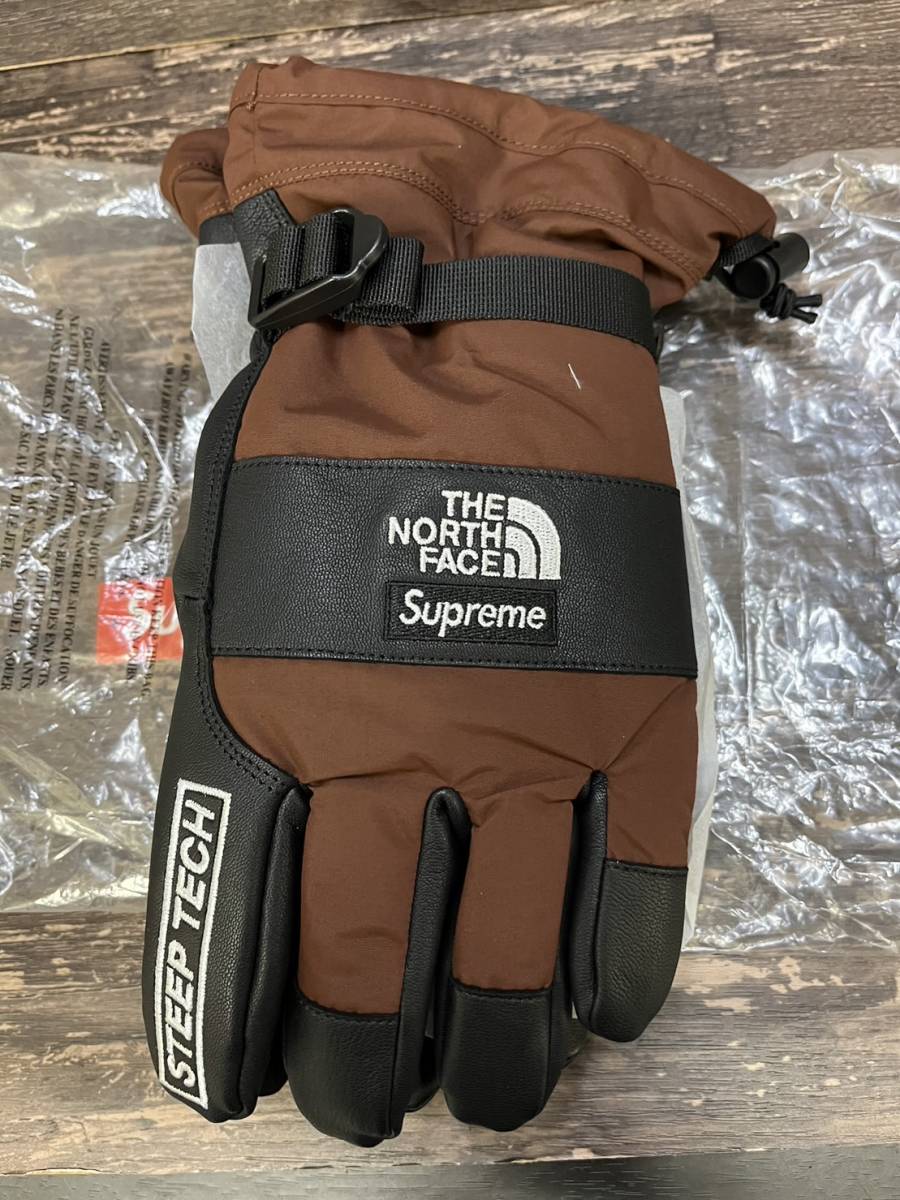 【1円スタート】シュプリーム SUPREME THE NORTH FACE ザ ノースフェイス 22AW TNF STEEP TECH GLOVE 手袋 グローブ 新品未使用タグ付き_画像2