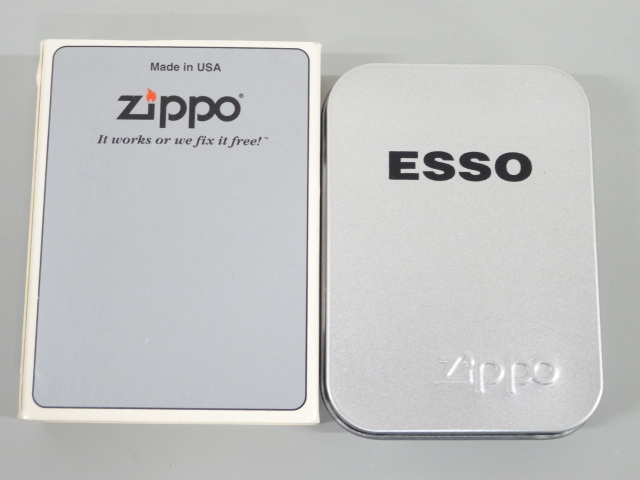 新品 未使用品 2002年製 ZIPPO ジッポ ESSO エッソ ドロップボーイ 企業物 シルバー 銀 オイル ライター 喫煙 USA_画像9