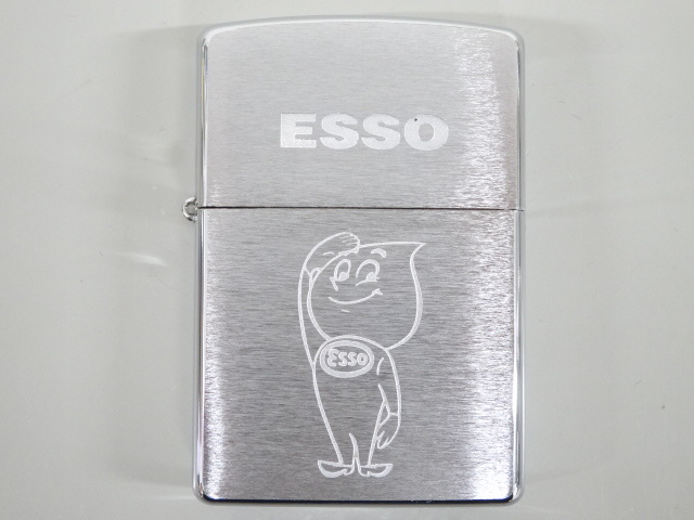 新品 未使用品 2002年製 ZIPPO ジッポ ESSO エッソ ドロップボーイ 企業物 シルバー 銀 オイル ライター 喫煙 USA_画像2