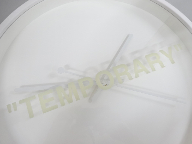  новый товар не использовался товар Virgil Abloh × IKEAva- Jill a blow Ikea MARKERAD maru ke Lad TEMPORARY Wall Clock стена настенные часы белый 