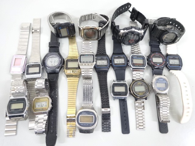 ジャンク 20点セット まとめて CASIO カシオ DATA BANK データバンク DBA-800 SEIKO セイコー A547-500B 他 G-SHOCK デジタル 腕時計_画像1