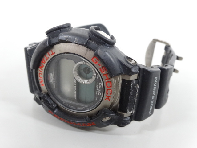 ジャンク CASIO カシオ G-SHOCK Gショック FROGMAN フロッグマン DW-9900 ブラック 黒 メンズ クオーツ 腕時計_画像9