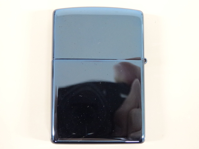 2001年製 ZIPPO ジッポ Peace ピース ブルーチタン加工 青 オイル ライター 喫煙 USA _画像2