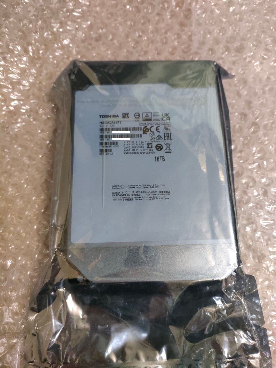 新品未開封 HDD 16TB MG08ACA16TE  TOSHIBA 東芝