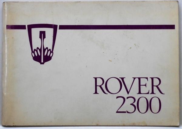ROVER 2300 Owner\'s Maintenace Manual English version 