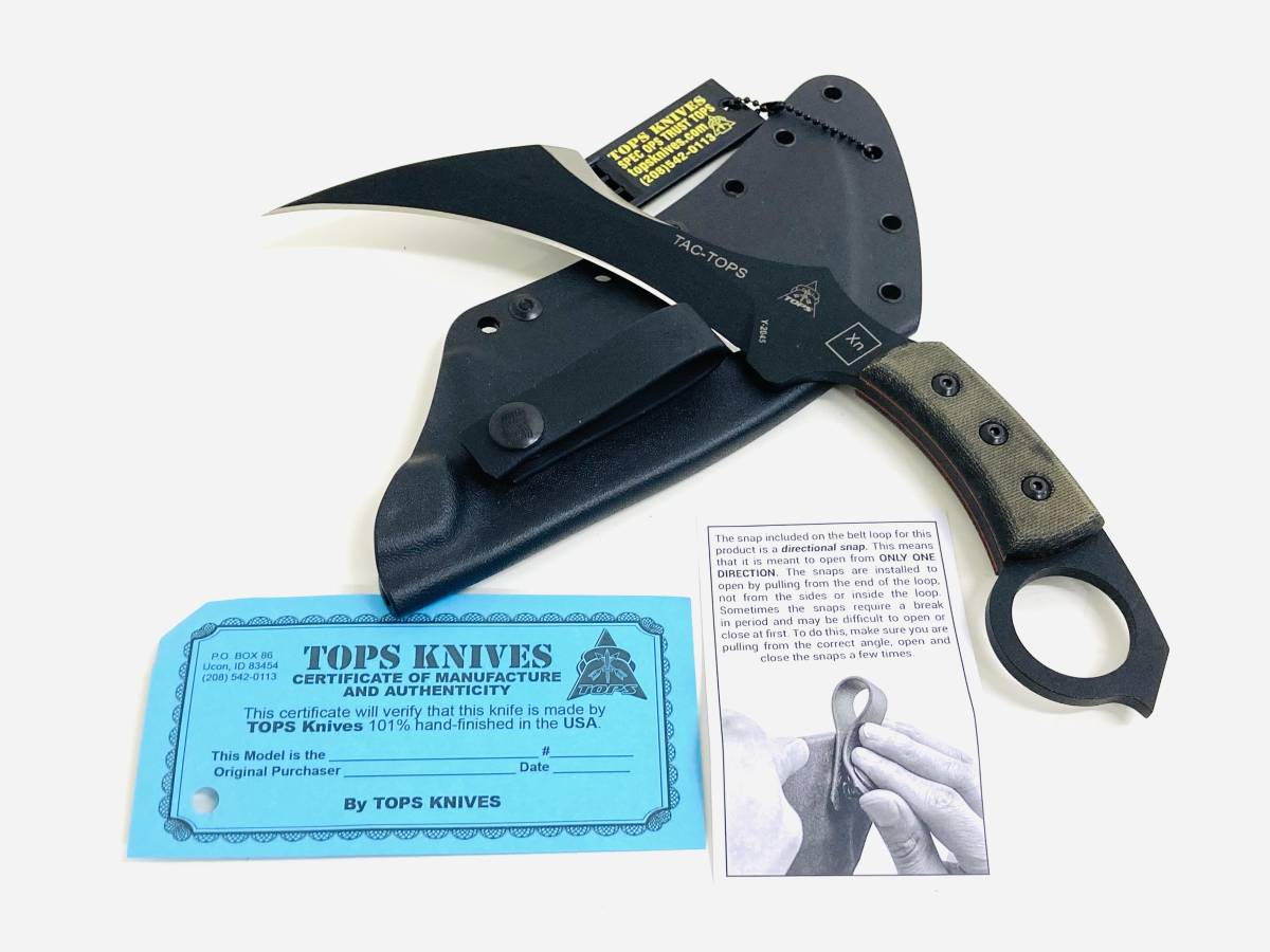 TOPS Knives トップス ナイフ TAC KARAMBIT カランビットナイフ　W3786006_画像1