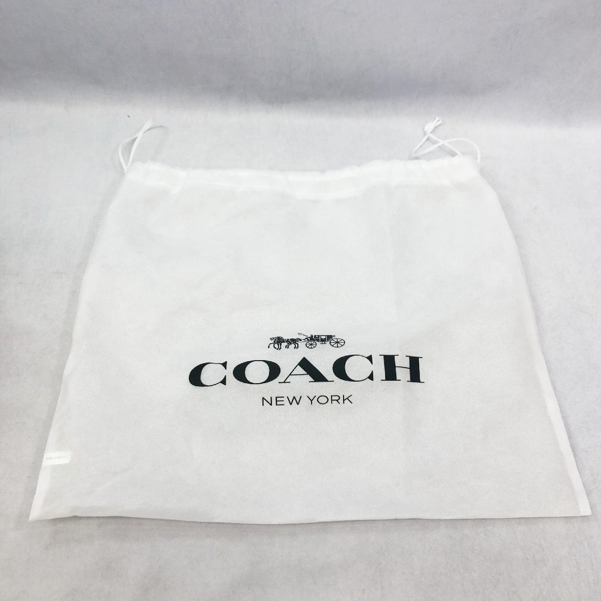 COACH コーチ L2080 1011 ハンド バケット バッグ ショルダーストラップ 欠品 無地 白 レザー レディース 鞄 保存袋付き レディース 鞄_画像10