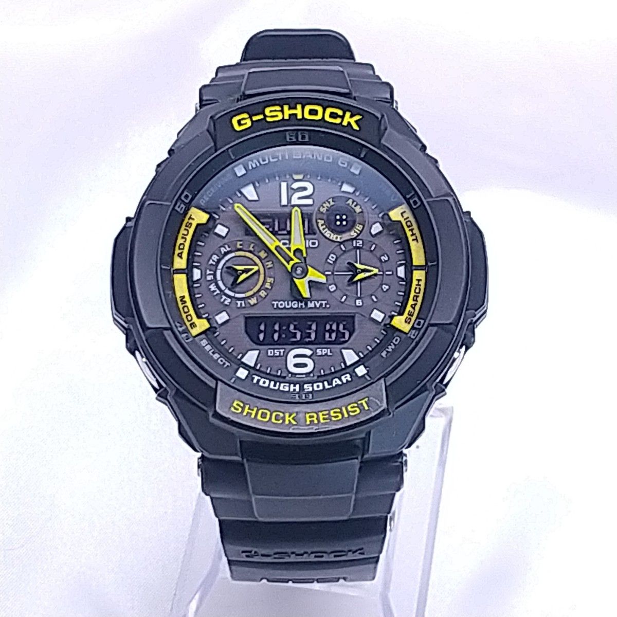 【美品】カシオ G-SHOCK スカイコックピット 電波ソーラー 腕時計 GW-3500B-1AJF