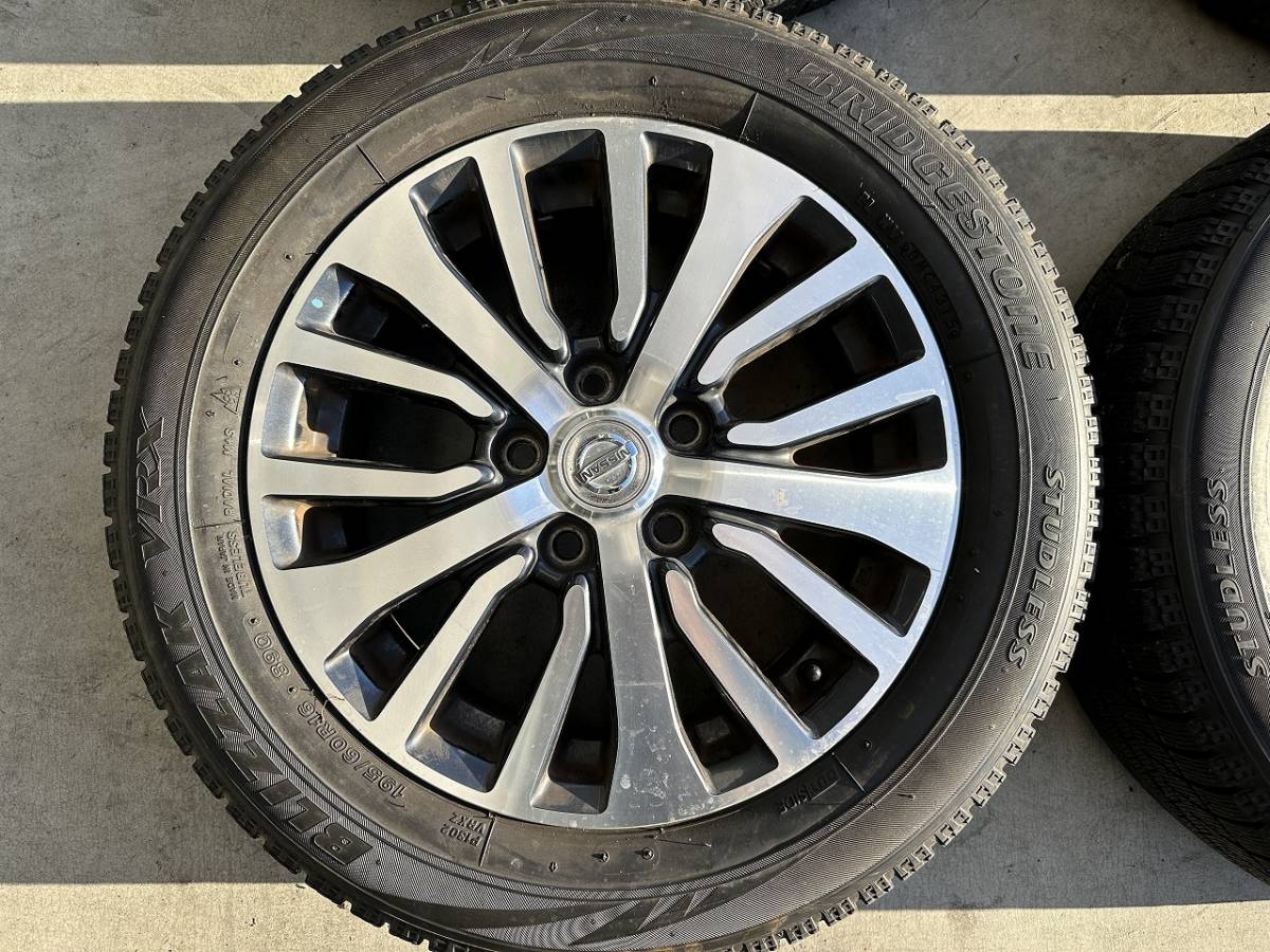 ★中古品★ブリヂストン　ＶＲＸ スタッドレス＋純正アルミセット １６インチ６．０Ｊ １９５／６０Ｒ１６★ Ｃ２６　セレナ★_画像4