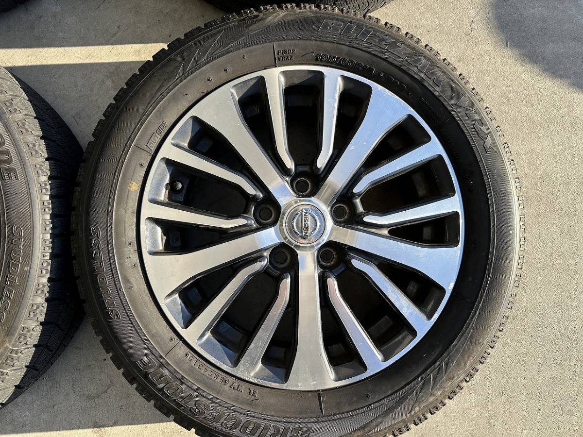 ★中古品★ブリヂストン　ＶＲＸ スタッドレス＋純正アルミセット １６インチ６．０Ｊ １９５／６０Ｒ１６★ Ｃ２６　セレナ★_画像5