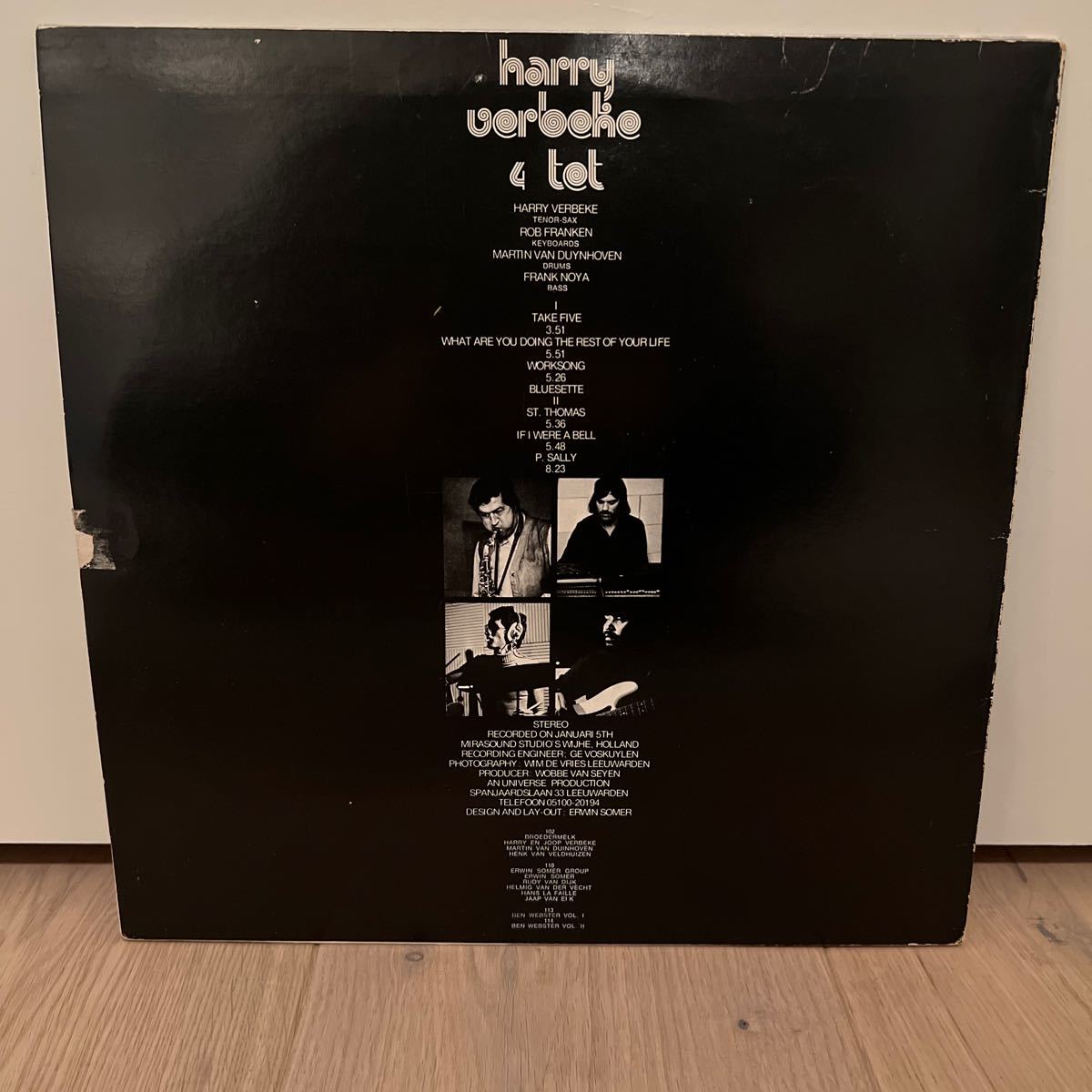 オランダオリジナル　harry verbeke 4tet diamond five LP レコード_画像2