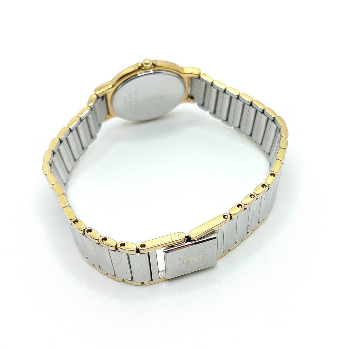 イヴサンローラン YSL コンビベルト ラウンド クォーツ 腕時計