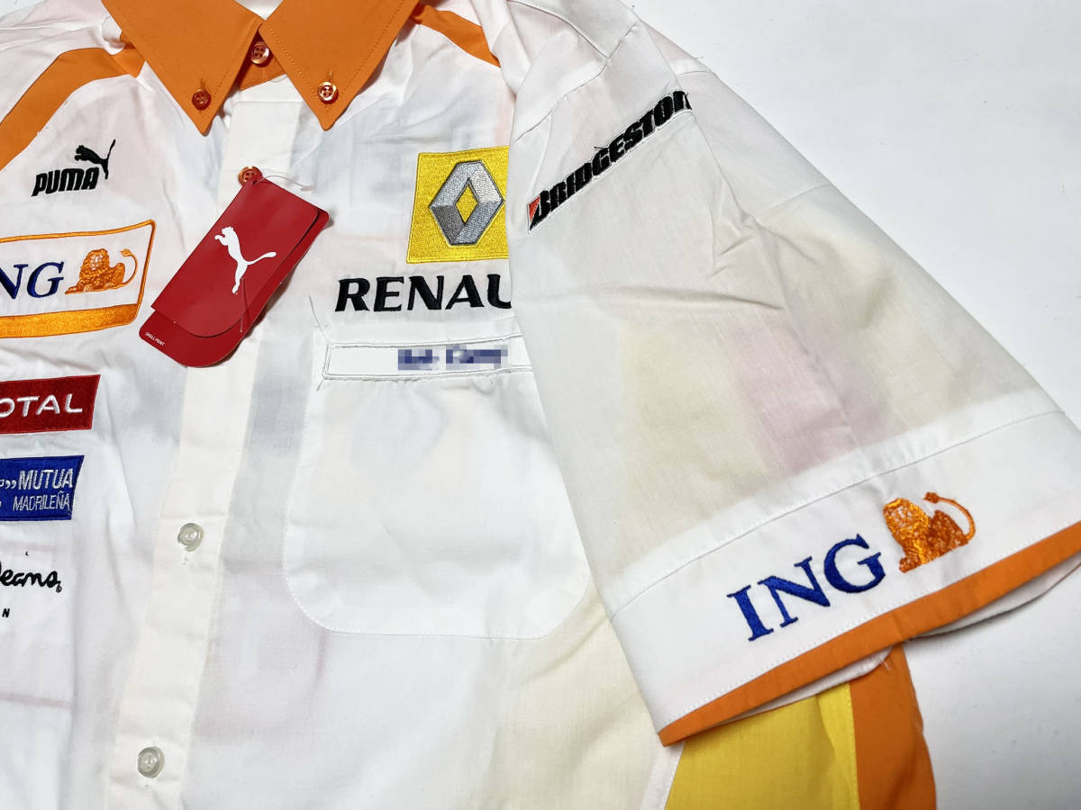 INGルノーF1チーム　2009支給品ピットシャツ　XL 　未使用品　　　非売品　　PUMA　アロンソ　ピケ_画像5