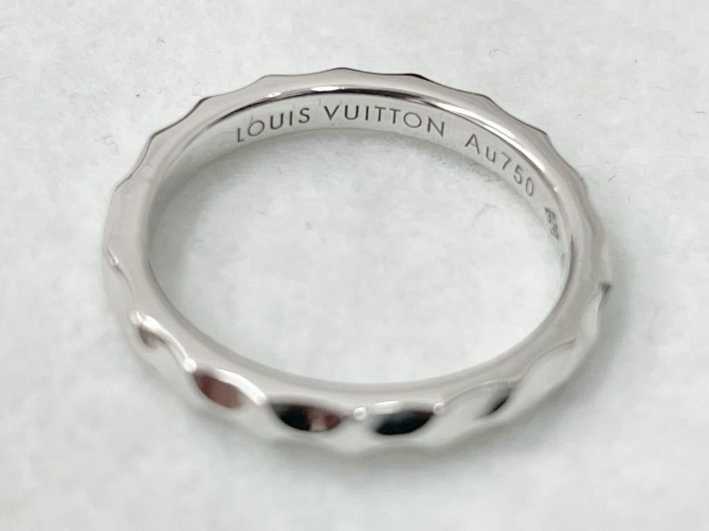 LOUIS VUITTON Louis Vuitton a Lien s монограмма Efini 3P diamond Au750 K18 белое золото размер 47 кольцо кольцо 
