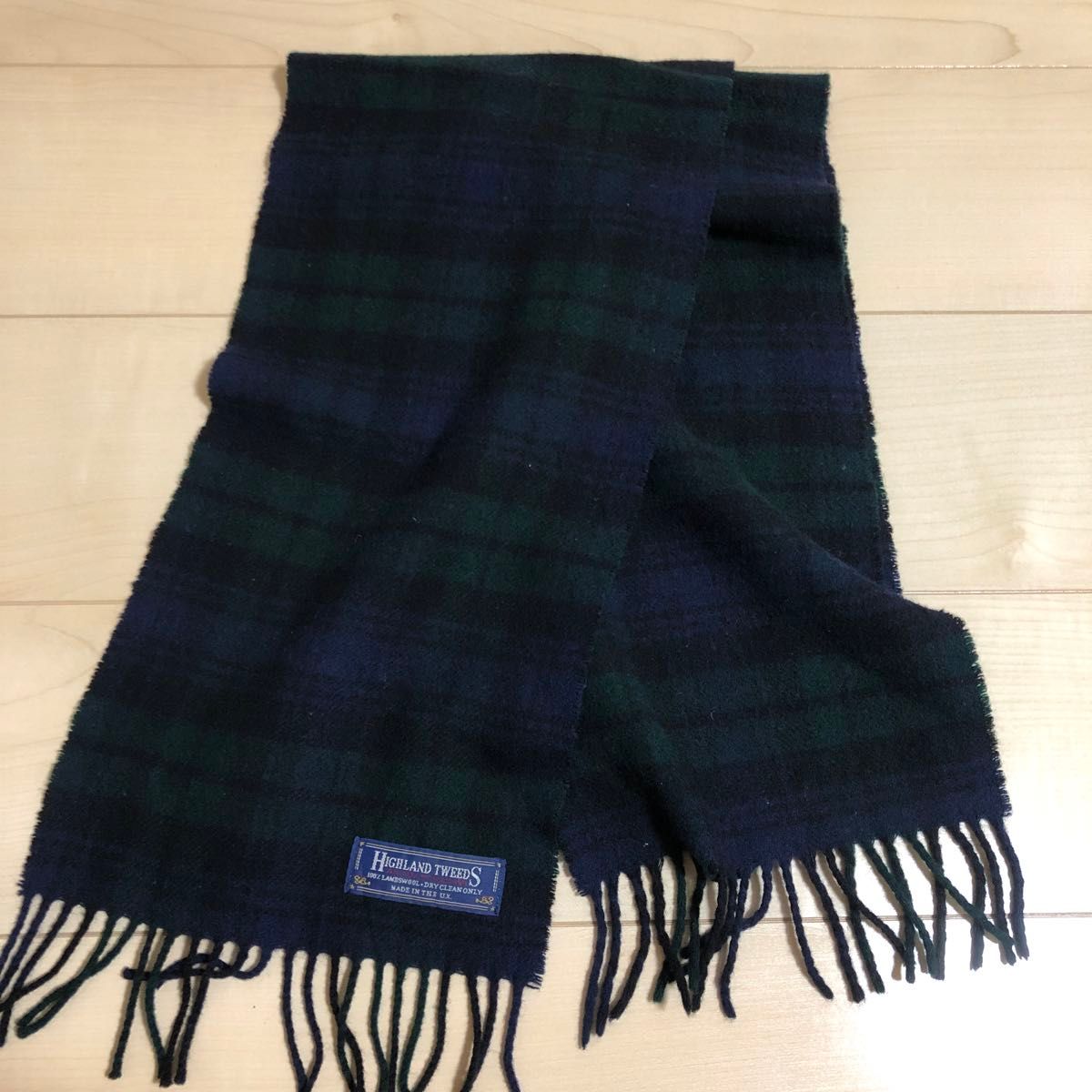 HIGHLAND TWEEDS（ハイランドツイード） ラムウール チェック マフラー イギリス製