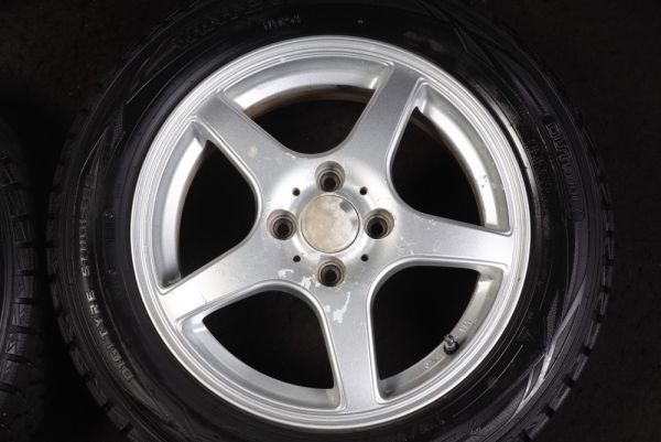 ★バリ山 175/65R15 国産DUNLOP 2019年製 スタッドレス iQアクアアクシオフィールダースペイドポルテヴィッツフィットキューブスイフト等_画像5