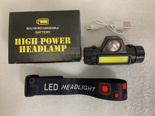 LED ヘッドライト USB 充電式 小型 軽量 明るい 2個セット 防水 アウトドア 自動車 バイク メンテナンス ウォーキング 夜釣 災害 夜間作業_画像8